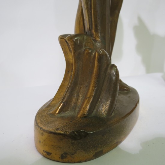 Pair American Art Deco Galvano Copper Electroformed Bookends